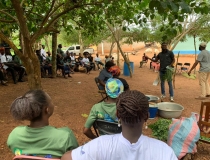 Training of Green Ghana farmers on the use of neem extract to control fall army worm at Nyamebekeye